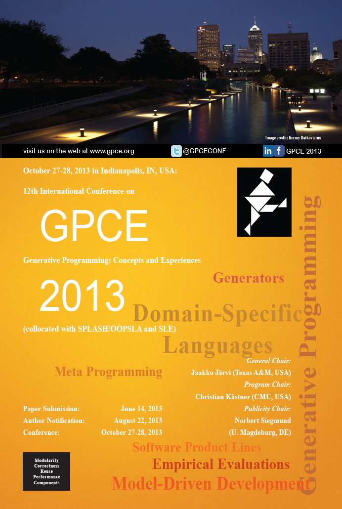 GPCE 2013 poster